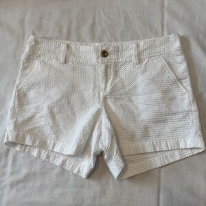 Lilly Pulitzer White Textured Women Shorts